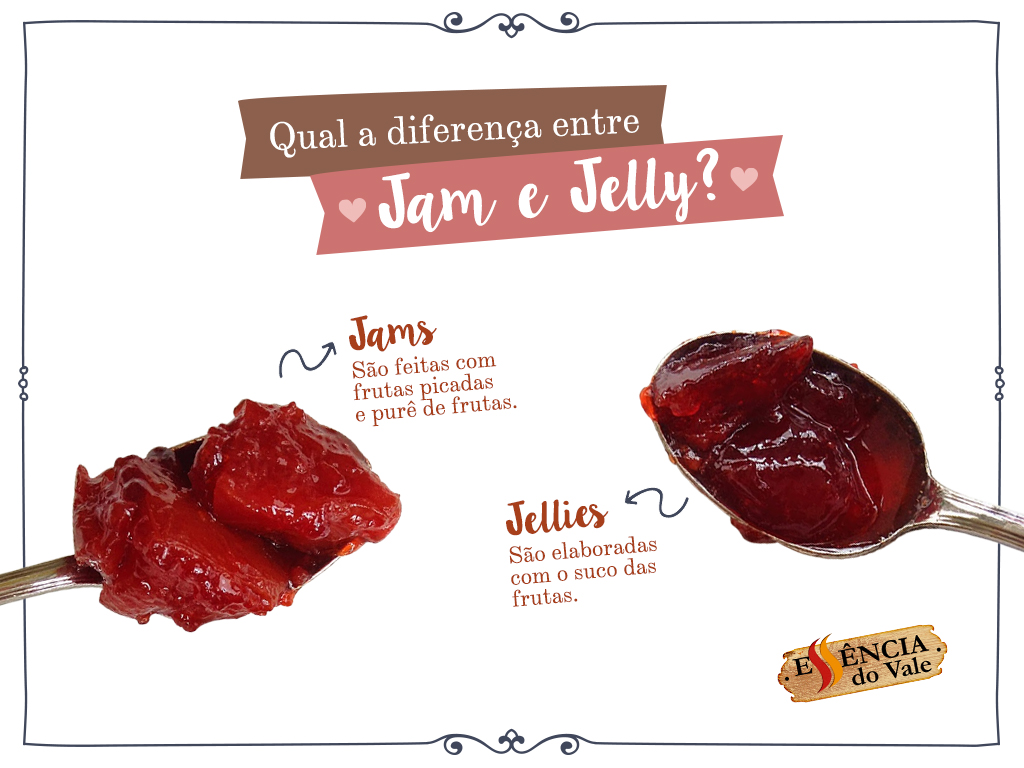Jam x Jelly Entenda a Diferença Técnica Essência do Vale